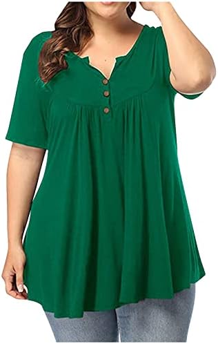 Tricouri pentru femei mebamook mari cămașă cu mânecă scurtă v-tragere cu tracțiune în v-gât mm tricou top de vară topuri de