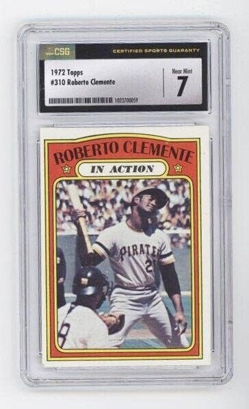 Roberto Clemente 1972 Topps 310 în acțiune CSG 7 Pirates - Carduri de baseball slabbed