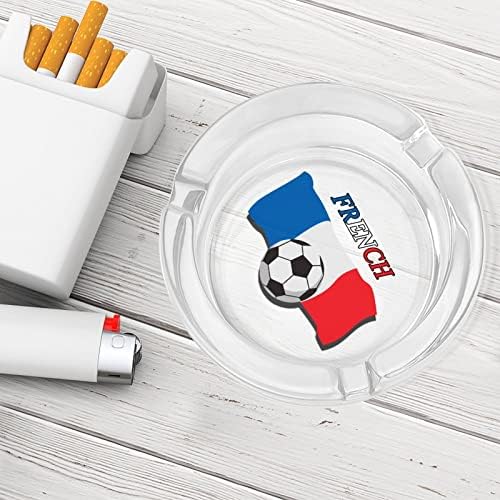 Franța de fotbal de fotbal de fotbal scrumiere pentru țigări de gunoi rezistent la vânt poate fi tipărită tăvi de cenușă fantezistă