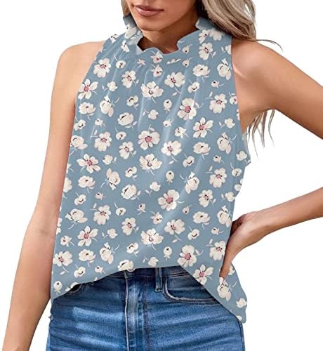 Îmbrăcăminte fără mâneci Fashion Turtleneck Graphic Casual Casual Shirt Tricou pentru fete cămașă Cami Tank Fall Summer Femei