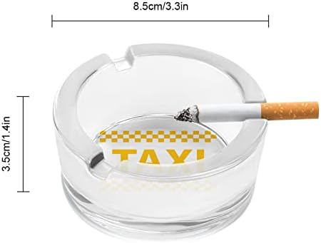 Logo logo -ul cu tampon rotund de sticlă de sticlă pentru țigări carcasă de fumat drăguț tava de cenușă