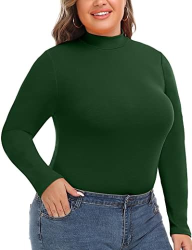 Foreyond Women’s Plus Size Tops cu mânecă lungă Lightweight Pullover Pullover Tops Tunics Tunics