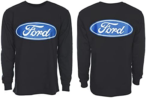 JH Design Group Ford Ford Performance Tricou pentru echipaj lung cu mânecă lungă embleme din spate și mânecă