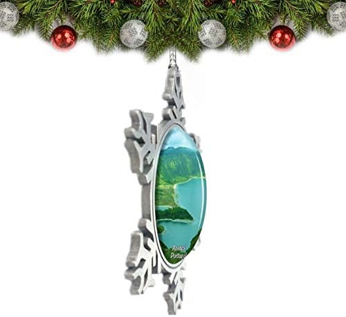 Umsufa Portugal Azores Ornament de Crăciun Decorare copac Crystal Metal Souvenir Cadou