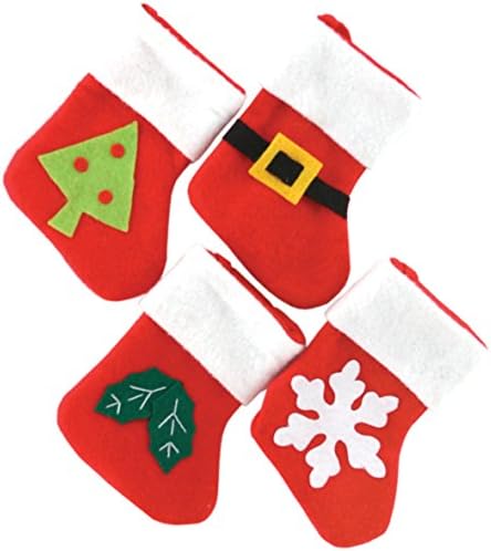 Set de patru ciorapi de Crăciun pentru bebeluși de decorațiuni de Crăciun