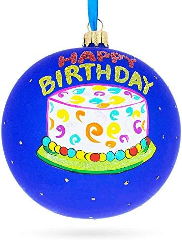 La mulți ani baloane și cupcakes bilă de sticlă ornament de Crăciun 4 centimetri