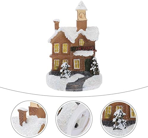 BESPORTBLE Gingerbread Decor de Crăciun Satul de lux decorare de casă Scena de Crăciun Satul luminii clădirea Figurine luminoase