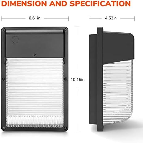 Jjc 28W Smart LED wall Pack Light, 3000k-5700K & lumini de securitate RGB LED iluminat exterior cu control al aplicației, 16