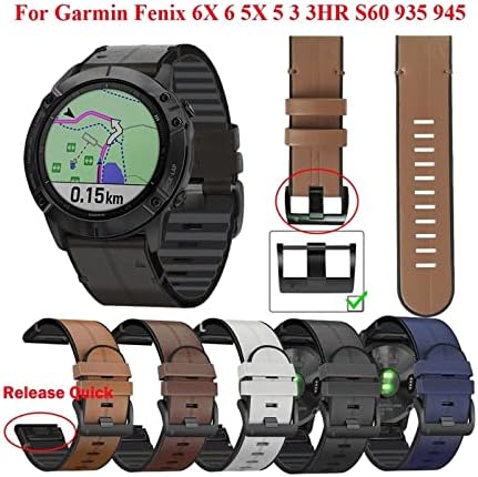 Fehauk 26 22mm curea de bandă de ceas pentru Garmin Fenix ​​7 7x 6x 6 Pro 5x 5plus 3HR 935 945 MK1 S60 Band Easyfit Easyfit