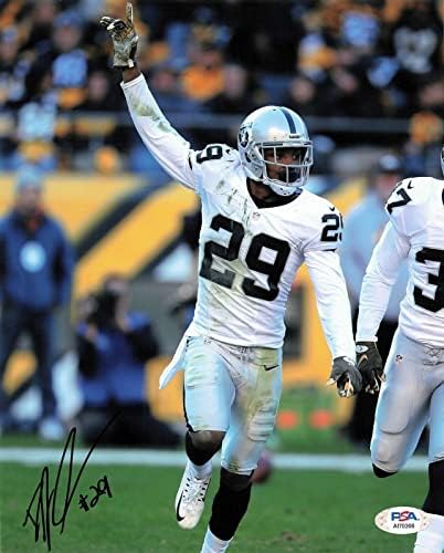 David Amerson a semnat 8x10 Photo PSA/ADN Oakland Raiders Autographed - Fotografii autografate NFL