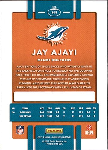 2017 Donruss 105 Jay Ajayi Miami Dolphins Card de fotbal