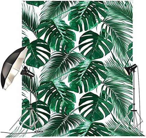 HUAYI 6x10ft junglă tropicală acoperă verde închis frunze de palmier fundal pentru fotografie decorare petrecere de nuntă Fotografie