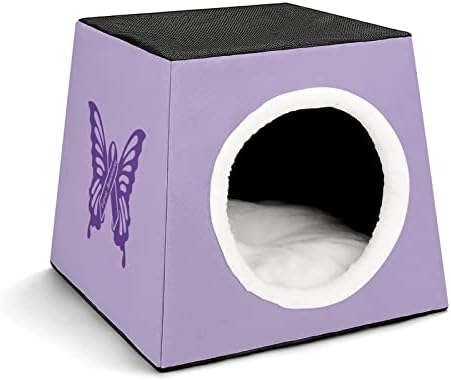 Lupus conștientizare fluture pentru animale de companie waterloo moale cald pentru animale de companie cuib cu peșteră pat pat pat pentru pisici mici câini cățeluși
