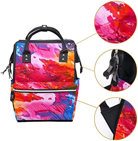Rucsac cu sac de scutece VBFOFBV, pachete de călătorii multifuncționale, unisex și elegant, arta abstractă a pigmentului culori